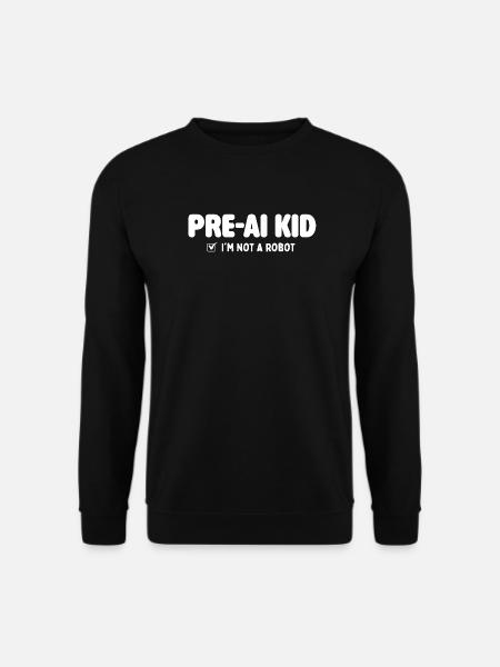 Pre AI Kid 2010s Nostalgia Throwback - Unisex Sweatshirt - black