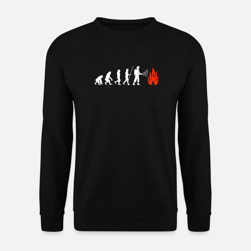 Feuerwehr Evolution Feuerwehrmann - Unisex Pullover - Schwarz
