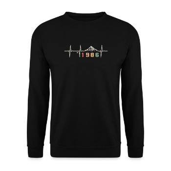 Vintage Quote 40 Years Forties Party 1986 - Unisex Sweatshirt - black - Front - Alina (178cm) & Michal (187cm)