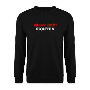 Muay Thai Shirt - Unisex Pullover - Schwarz - Vorne - Alina (178cm) & Michal (187cm)