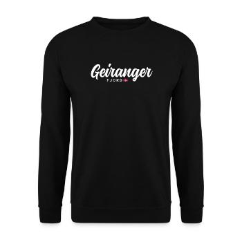 Geiranger Fjord - Unisex Pullover - Schwarz - Vorne - Alina (178cm) & Michal (187cm)