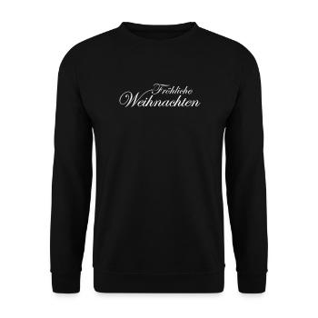 Fröhliche Weihnachten - Unisex Pullover - Schwarz - Vorne - Alina (178cm) & Michal (187cm)
