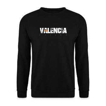 Valencia España Bold Typography - Unisex Sweatshirt - black - Front - Alina (178cm) & Michal (187cm)
