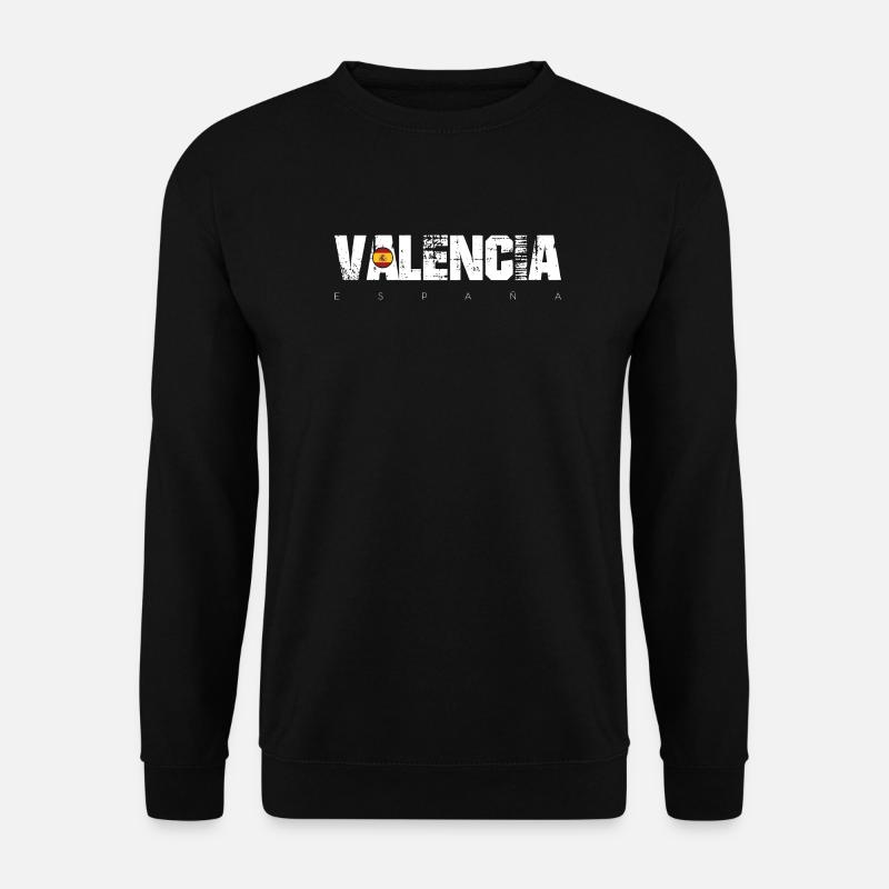Valencia España Fett Typografie - Unisex Pullover - Schwarz