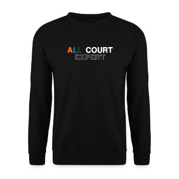 Maillot de tennis All Court Terre battue Gazon Hard Court - Sweat-shirt Unisexe - noir - Devant - Alina (178cm) & Michal (187cm)