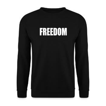 Freedom - Unisex Sweatshirt - black - Front - Alina (178cm) & Michal (187cm)