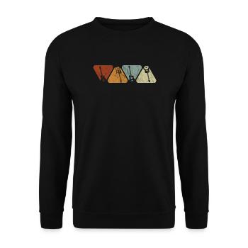 Quatre Instruments Silhouettes Pastel - Sweat-shirt Unisexe - noir - Devant - Alina (178cm) & Michal (187cm)
