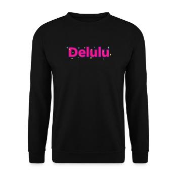 Delulu Vibes - Unisex Pullover - Schwarz - Vorne - Alina (178cm) & Michal (187cm)