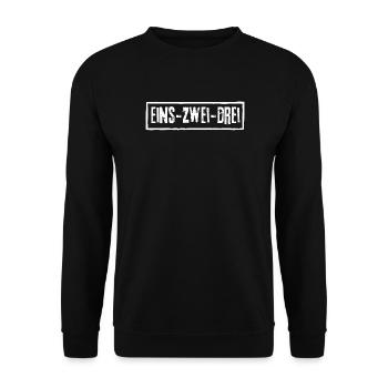 EINS ZWEI DREI - Unisex Pullover - Schwarz - Vorne - Alina (178cm) & Michal (187cm)