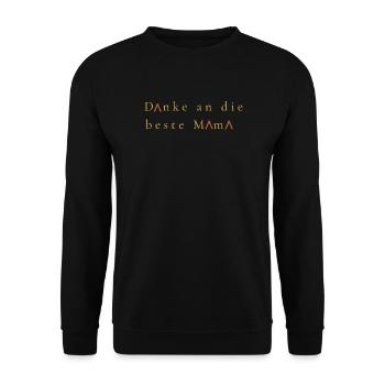 Danke an die beste Mama - Unisex Pullover - Schwarz - Vorne - Alina (178cm) & Michal (187cm)