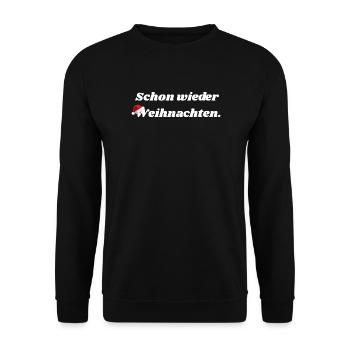 Schon wieder Weihnachten - Unisex Pullover - Schwarz - Vorne - Alina (178cm) & Michal (187cm)