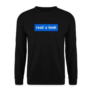 Lire un livre - Amateur de littérature - Sweat-shirt Unisexe - noir - Devant - Alina (178cm) & Michal (187cm)