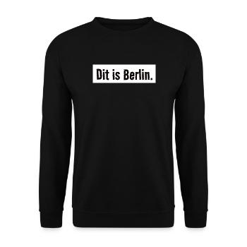 This is Berlin. Urban. City. capital. Verdict - Unisex Sweatshirt - black - Front - Alina (178cm) & Michal (187cm)