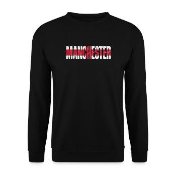 Manchester England - Unisex Sweatshirt - black - Front - Alina (178cm) & Michal (187cm)