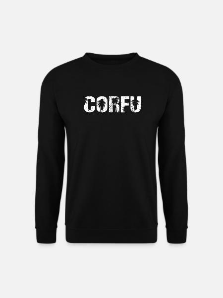 Corfu Griechenland Palmen Insel Korfu - Unisex Pullover - Schwarz