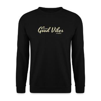 Vibes - Unisex Sweatshirt - black - Front - Alina (178cm) & Michal (187cm)