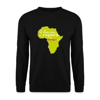 si tu m'énerves.png - Sweat-shirt Unisexe - noir - Devant - Alina (178cm) & Michal (187cm)