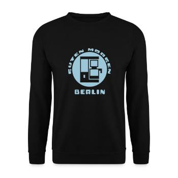 Berlin Guten Morgen Kaffeetasse - Unisex Pullover - Schwarz - Vorne - Alina (178cm) & Michal (187cm)