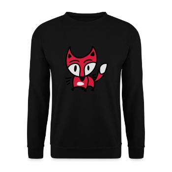 Kleiner Fuchs 3 - Unisex Pullover - Schwarz - Vorne - Alina (178cm) & Michal (187cm)