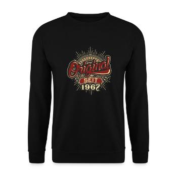 Geburtstag Original seit 1967 - Unisex Pullover - Schwarz - Vorne - Alina (178cm) & Michal (187cm)