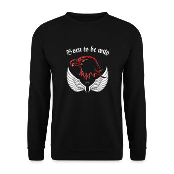 Born to be wild ws - Unisex Pullover - Schwarz - Vorne - Alina (178cm) & Michal (187cm)