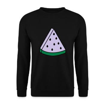 watermelon - Unisex Sweatshirt - black - Front - Alina (178cm) & Michal (187cm)