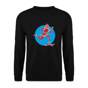old school - Unisex Sweatshirt - black - Front - Alina (178cm) & Michal (187cm)