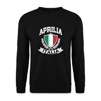 Aprilia Italia - Unisex Pullover - Schwarz - Vorne - Alina (178cm) & Michal (187cm)