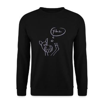 Honigkuchenpferd / Honeypiehorse - Unisex Sweatshirt - black - Front - Alina (178cm) & Michal (187cm)