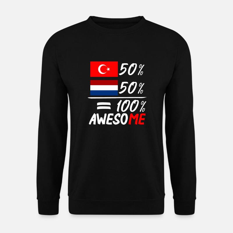 Half Nederlander half Turk - Unisex Pullover - Schwarz