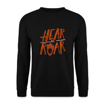 Hearmeroar - Unisex Sweatshirt - black - Front - Alina (178cm) & Michal (187cm)