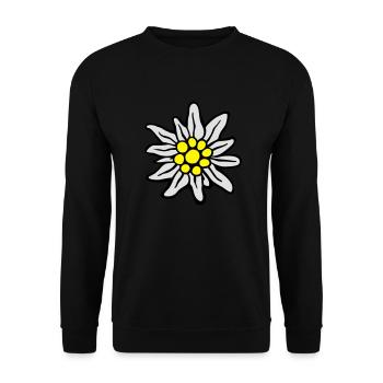 edelweiss_3c - Unisex Pullover - Schwarz - Vorne - Alina (178cm) & Michal (187cm)