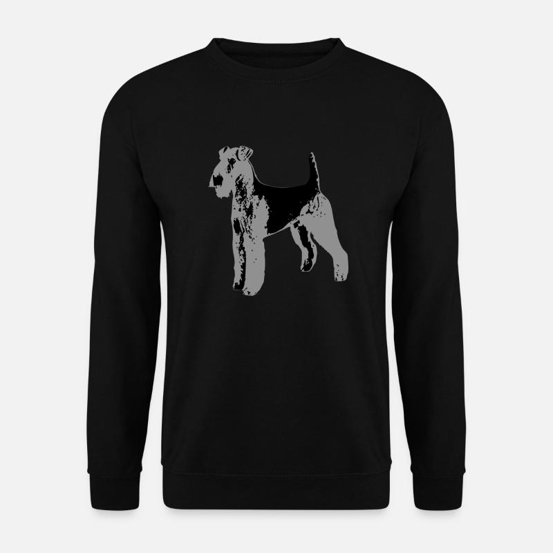 Airedale Terrier graustufen - Unisex Pullover - Schwarz