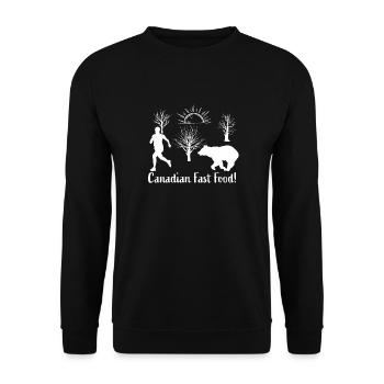 Restauration rapide canadienne - Sweat-shirt Unisexe - noir - Devant - Alina (178cm) & Michal (187cm)