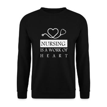 Nurse Doctor Hospital nurse - Unisex Sweatshirt - black - Front - Alina (178cm) & Michal (187cm)