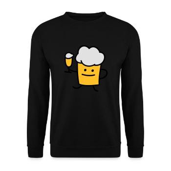 Beer with beer - Sweat-shirt Unisexe - noir - Devant - Alina (178cm) & Michal (187cm)