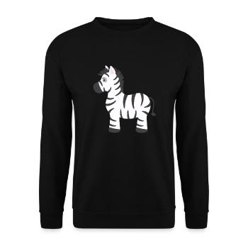 zebra - Unisex Sweatshirt - black - Front - Alina (178cm) & Michal (187cm)