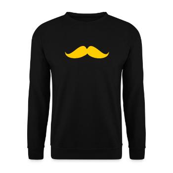 MUSTACHE.BONNE Father's Day. Fathers Day. - Unisex Sweatshirt - black - Front - Alina (178cm) & Michal (187cm)
