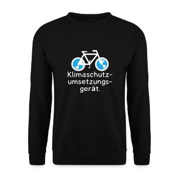 Klimaschutz - Unisex Pullover - Schwarz - Vorne - Alina (178cm) & Michal (187cm)