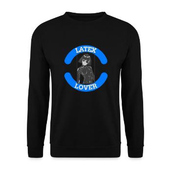 Latex Lover Fetish Varnish and Leather Lacquer - Unisex Pullover - Schwarz - Vorne - Alina (178cm) & Michal (187cm)