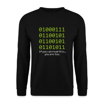 debugging programmer computer science computer nerd - Unisex Sweatshirt - black - Front - Alina (178cm) & Michal (187cm)