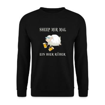 boire de la bière en disant le temps des moutons - Sweat-shirt Unisexe - noir - Devant - Alina (178cm) & Michal (187cm)