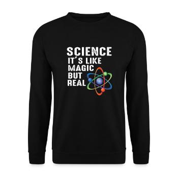 science - Unisex Sweatshirt - black - Front - Alina (178cm) & Michal (187cm)