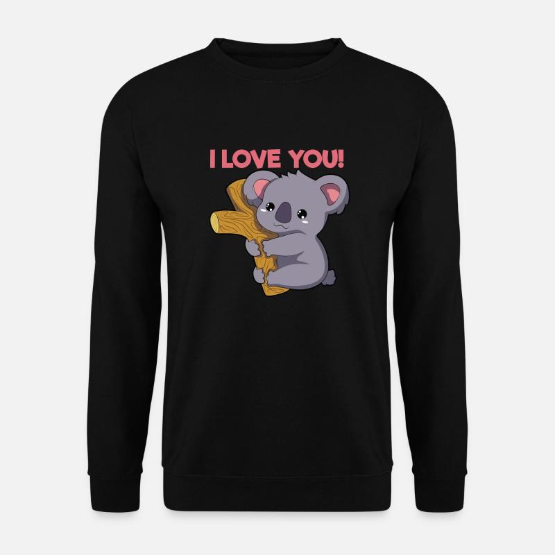 Koala I Love you - Unisex Pullover - Schwarz