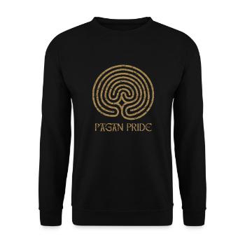 Celtic Maze - Unisex Sweatshirt - black - Front - Alina (178cm) & Michal (187cm)