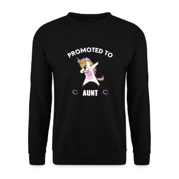 Promu à tante, tante mignonne, nouvelle tante, drôle - Sweat-shirt Unisexe - noir - Devant - Alina (178cm) & Michal (187cm)