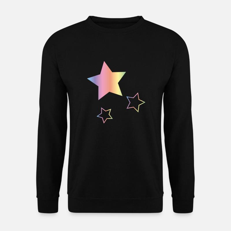 Regenbogen Sterne - Unisex Pullover - Schwarz