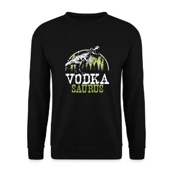 Vodka Saurus Dinosaurier Lustige Wodka Lemon Trex - Unisex Pullover - Schwarz - Vorne - Alina (178cm) & Michal (187cm)
