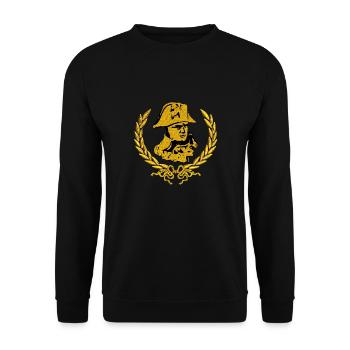 Buste Napoléon brodé 2 - Sweat-shirt Unisexe - noir - Devant - Alina (178cm) & Michal (187cm)