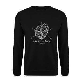 Herz Funktion - Unisex Pullover - Schwarz - Vorne - Alina (178cm) & Michal (187cm)